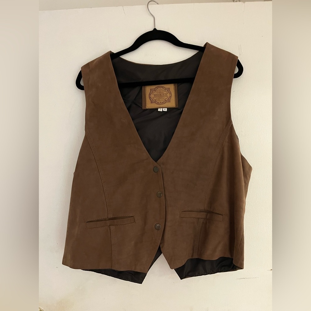 Brown soft Leather vest
